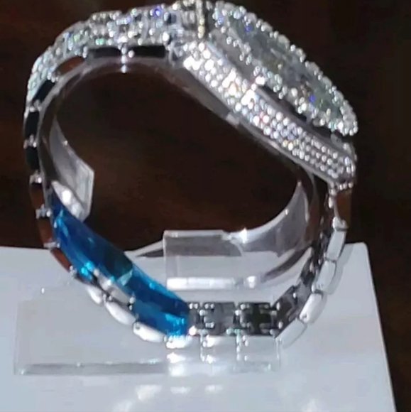 Men's Luxury Fully Covered Iced Out Simulated Diamond  Arabic Numeral Watch - Picture 13 of 15